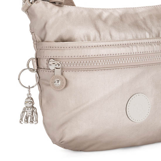 Bolsos Cruzados Kipling Arto Small Metallic Beige | MX 1084YX